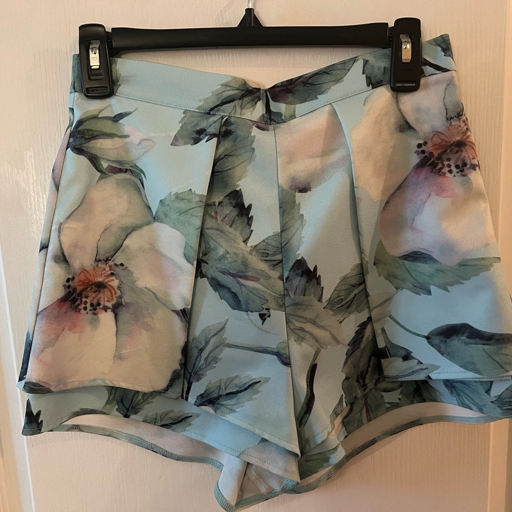 Floral Print High-Waisted Shorts and Croppef Tank